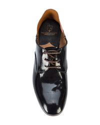 Женские черные кожаные оксфорды от Silvano Sassetti