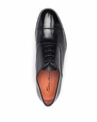 Черные кожаные оксфорды от Santoni