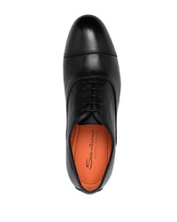 Черные кожаные оксфорды от Santoni