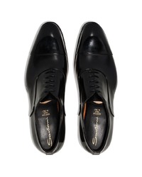 Черные кожаные оксфорды от Santoni