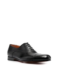 Черные кожаные оксфорды от Santoni