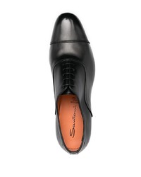 Черные кожаные оксфорды от Santoni
