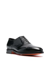 Черные кожаные оксфорды от Santoni