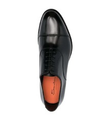 Черные кожаные оксфорды от Santoni