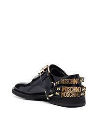 Черные кожаные оксфорды от Moschino