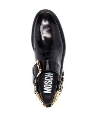 Черные кожаные оксфорды от Moschino