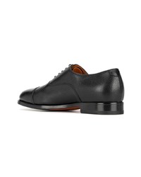 Черные кожаные оксфорды от Santoni