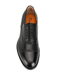 Черные кожаные оксфорды от Santoni