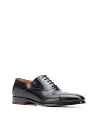 Черные кожаные оксфорды от Santoni