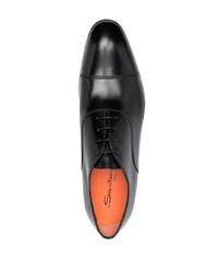 Черные кожаные оксфорды от Santoni