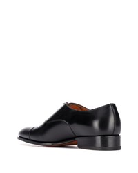 Черные кожаные оксфорды от Santoni