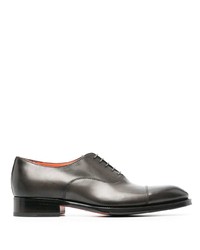 Черные кожаные оксфорды от Santoni