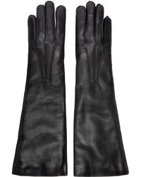 Женские черные кожаные перчатки от Ann Demeulemeester