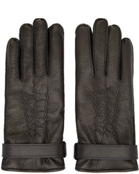 Мужские черные кожаные перчатки от Belstaff