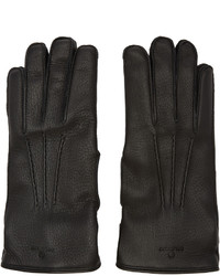 Мужские черные кожаные перчатки от Belstaff