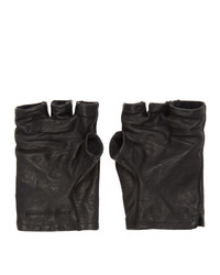 Мужские черные кожаные перчатки от Boris Bidjan Saberi