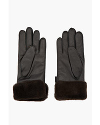 Мужские черные кожаные перчатки от Marc Jacobs