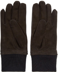 Мужские черные кожаные перчатки от Lanvin