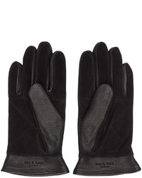 Мужские черные кожаные перчатки от rag & bone