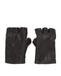 Мужские черные кожаные перчатки от Boris Bidjan Saberi
