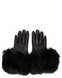 Женские черные кожаные перчатки от Calvin Klein Collection