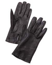 Женские черные кожаные перчатки от Carolina Amato