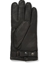 Мужские черные кожаные перчатки от Mulberry