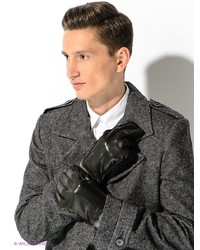 Мужские черные кожаные перчатки от Dali Exclusive