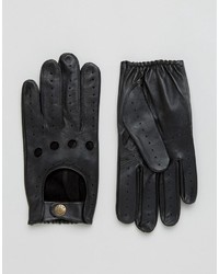 Мужские черные кожаные перчатки от Dents