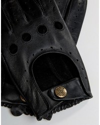 Мужские черные кожаные перчатки от Dents