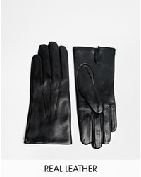 Мужские черные кожаные перчатки от Dents