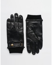 Мужские черные кожаные перчатки от Dents