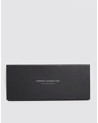 Женские черные кожаные перчатки от French Connection