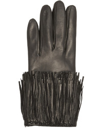 Женские черные кожаные перчатки от Diane von Furstenberg