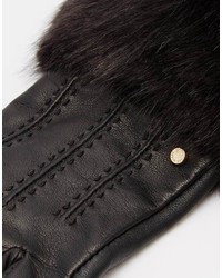 Женские черные кожаные перчатки от Ted Baker