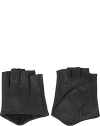 Женские черные кожаные перчатки от Karl Lagerfeld