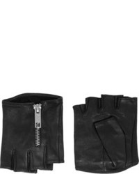 Женские черные кожаные перчатки от Karl Lagerfeld