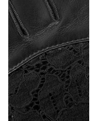 Женские черные кожаные перчатки от Nina Ricci