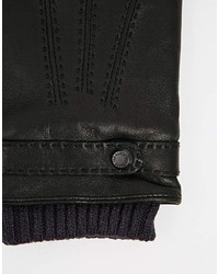 Мужские черные кожаные перчатки от Ted Baker