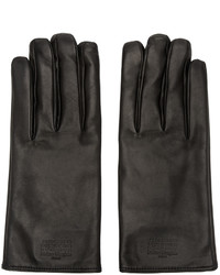 Мужские черные кожаные перчатки от Maison Margiela