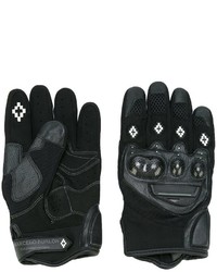 Мужские черные кожаные перчатки от Marcelo Burlon County of Milan