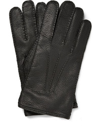 Мужские черные кожаные перчатки от Mulberry