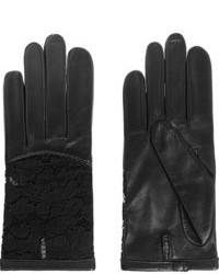 Женские черные кожаные перчатки от Nina Ricci