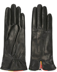 Женские черные кожаные перчатки от Paul Smith