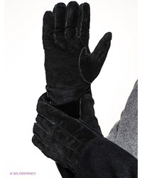 Мужские черные кожаные перчатки от Selected