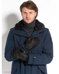 Мужские черные кожаные перчатки от Strellson
