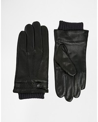 Мужские черные кожаные перчатки от Ted Baker