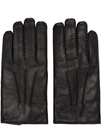Мужские черные кожаные перчатки от Valentino