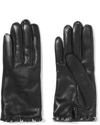 Женские черные кожаные перчатки от Valentino
