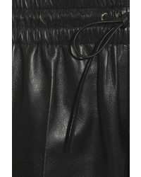 Женские черные кожаные пижамные штаны от Valentino
